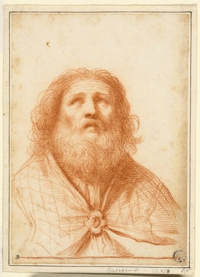 Pyhän tai ylipapin rintakuva tekijältä Guercino
