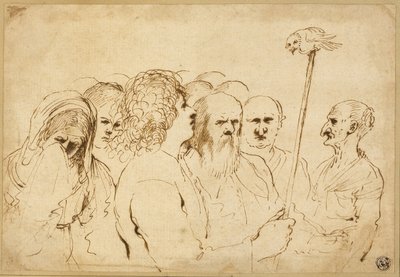 Figuuriryhmä, pöllö pylväässä tekijältä Guercino