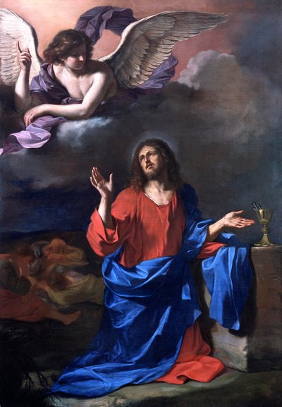 Guercino - Kristus rukoilee Getsemanen puutarhassa ennen pidätystään. Epäilyksen tuskassa, NMW A 7 tekijältä Guercino