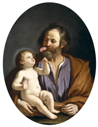 Guercino - Pyhä Joosef ja Kristuslapsi, noin 1637. tekijältä Guercino