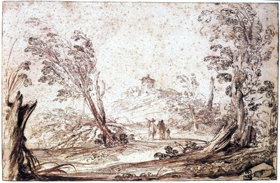 Maisema, 1600-luku tekijältä Guercino