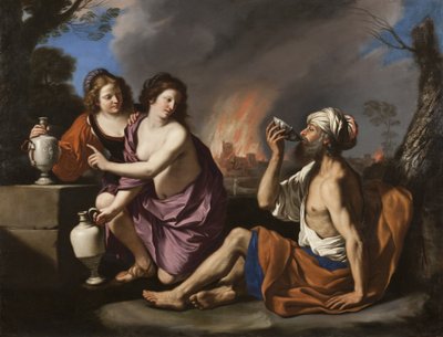 Loot ja hänen tyttärensä tekijältä Guercino