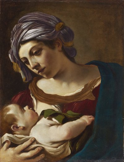Madonna ja lapsi tekijältä Guercino