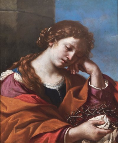 Maria Magdaleena orjantappurakruunun kanssa, 1632. tekijältä Guercino