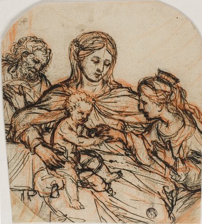 Pyhän Katariinan mystinen häät tekijältä Guercino