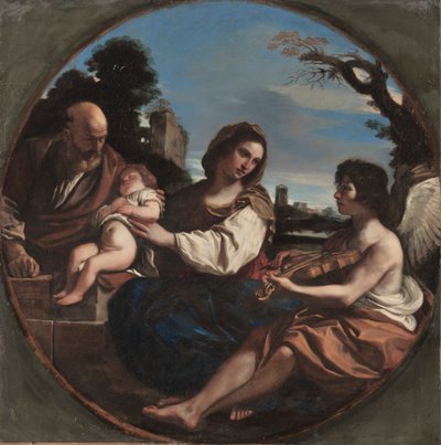 Lepää lennossa Egyptiin, 1624. tekijältä Guercino