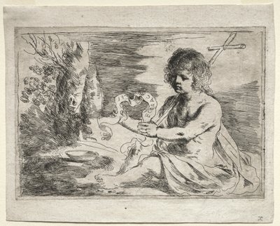 Pyhä Johannes Kastaja tekijältä Guercino