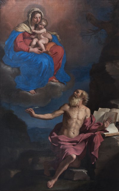 Neitsyt ja lapsi ilmestymässä pyhälle Hieronymukselle tekijältä Guercino