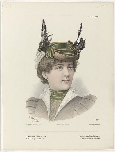 The Universal Milliner, lokakuu 1894, nro 884 tekijältä Guido Gonin