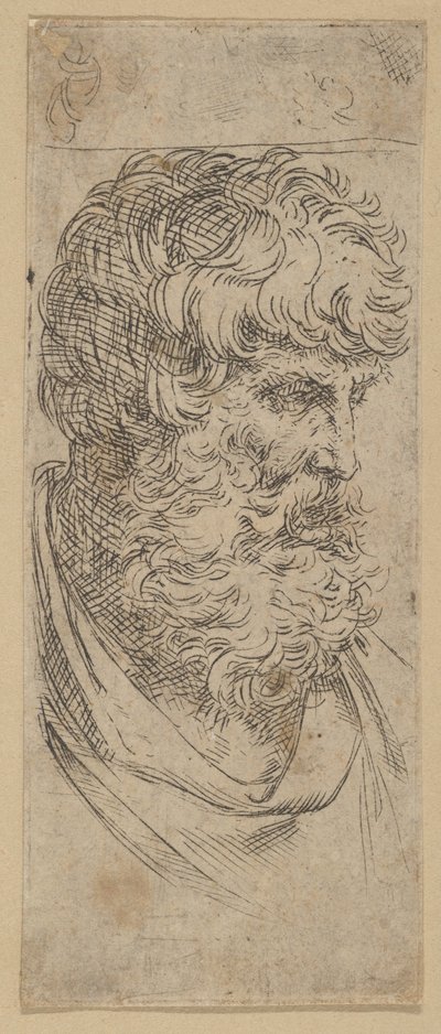 Parrakkaan miehen rintakuva, n. 1600-1640. tekijältä Guido Reni