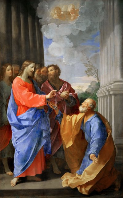 Kristus antaa avaimet Pyhälle Pietarille, n. 1620. tekijältä Guido Reni