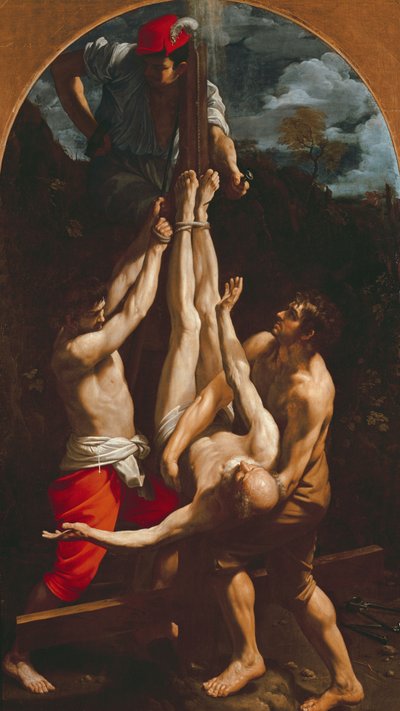 Pyhän Pietarin ristiinnaulitseminen tekijältä Guido Reni