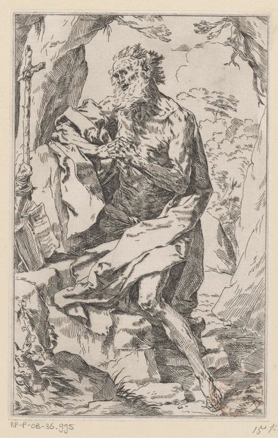 Pyhä Hieronymus erämaassa tekijältä Guido Reni