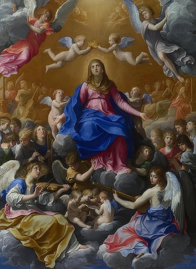 Marian kruunajaiset. Noin 1607 tekijältä Guido Reni