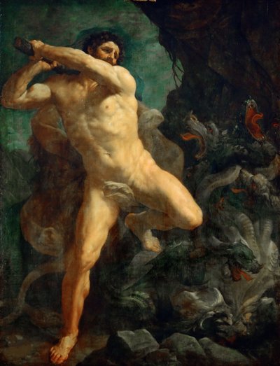 Hercules surmaamassa Lernan hydran, 1620-1621. tekijältä Guido Reni