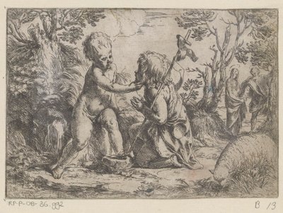 Kristuslapsi ja nuori Johannes Kastaja tekijältä Guido Reni