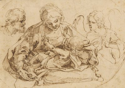 Pyhä perhe enkelin kanssa tekijältä Guido Reni