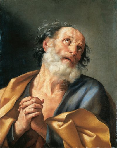 Italia, itkevän Pietarin muotokuva tekijältä Guido Reni