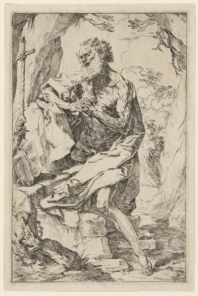 Pyhä Jerome tekijältä Guido Reni