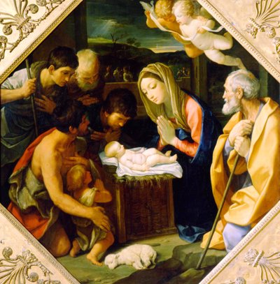Kristus-lapsen palvonta, n. 1640 tekijältä Guido Reni
