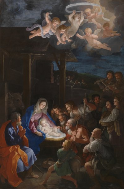 Paimenten palvonta, n. 1640. tekijältä Guido Reni