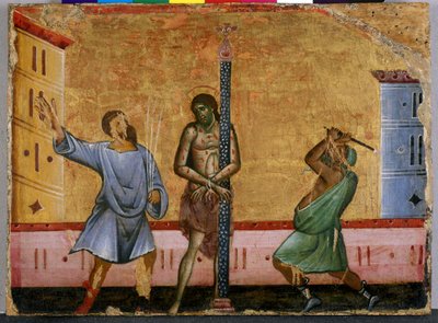 Kristuksen liputus (tempera puulla) tekijältä Guido da Siena