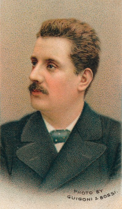Giacomo Puccini 1858-1924 italialainen säveltäjä, 1911 tekijältä Guigoni and Bossi.