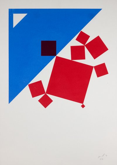 Suprematist Bacchus ja Ariadne Titan In Silkscreenin jälkeen, 2018 (silkkipaino) tekijältä Guilherme Pontes