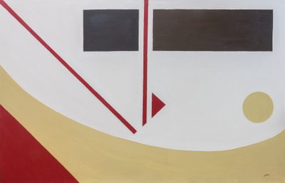 Suprematistinen Urbinon sävellys , 2017 (öljy kankaalle) tekijältä Guilherme Pontes