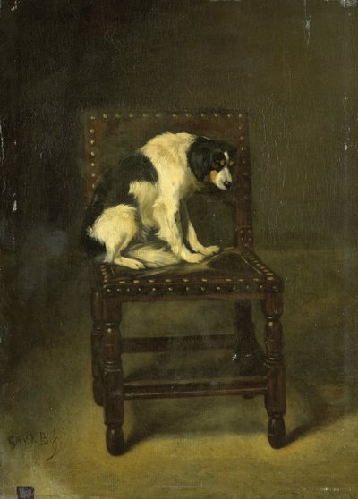 Koira tuolilla tekijältä Guillaume Anne van der Brugghen
