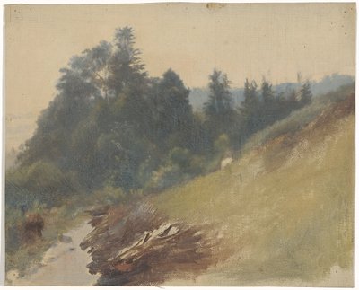 Vuoren rinne mäntyillä tekijältä Guillaume Anne van der Brugghen