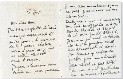 Kirje Andre Bretonille, 1918 tekijältä Guillaume Apollinaire