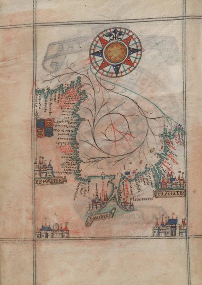 Biskajanlahti Guillaume Brousconin (1540-1560) atlaksessa. tekijältä Guillaume Brouscon