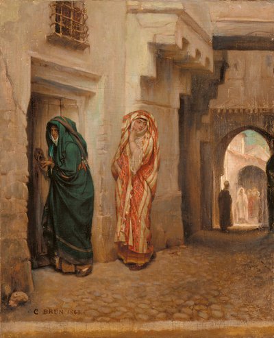 Salainen kohtaaminen, 1863 tekijältä Guillaume Charles Brun