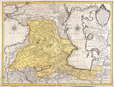 Georgia, Armenia, Azerbaidžan, Itä-Turkki, Iranin pohjoisosa. tekijältä Guillaume Delisle