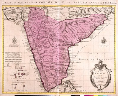 Intia (pohjoista lukuun ottamatta) tekijältä Guillaume Delisle
