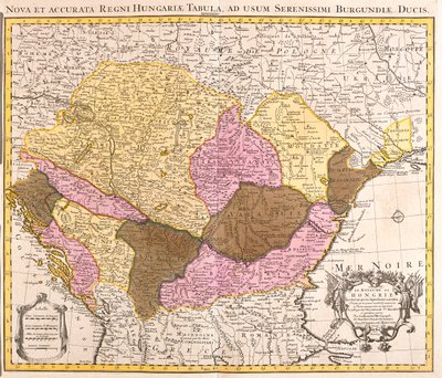 Suuri osa Kroatiaa (lukuun ottamatta pohjoista osaa), Bosnia ja Hertsegovina, Serbia ja Montenegro, suuri osa Bulgariaa (lukuun ottamatta eteläistä osaa), Etelä-Ukraina, Moldova, Romania, Etelä-Slovakia, Unkari. tekijältä Guillaume Delisle