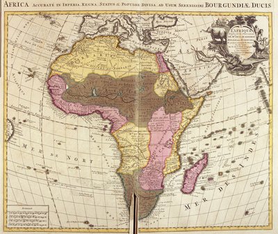 Afrikan kartta (etsaus tekijältä Guillaume Delisle