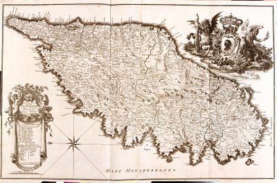 Korsikan kartta (Ranska) (etsaus tekijältä Guillaume Delisle