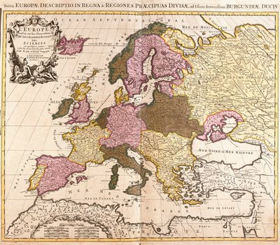 Euroopan kartta (etsaus tekijältä Guillaume Delisle