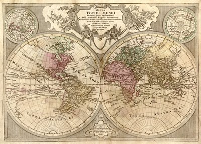Mappa totius mundi - adornata juxta observationes dnn. academiae regalis scientiarum et nonnullorum aliorum secundum annotationes recentissimas LOC 2006627254 tekijältä Guillaume Delisle