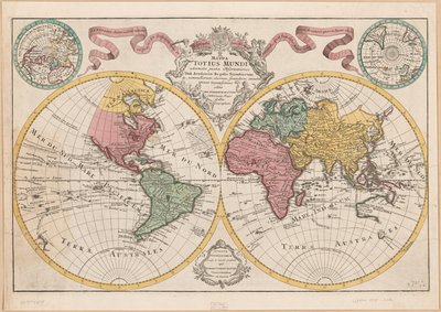 Mappa totius mundi - adornata juxta observationes dnn. academiae regalis scientiarum et nonnullorum aliorum secundum annotationes recentissimas LOC 2017585675 tekijältä Guillaume Delisle