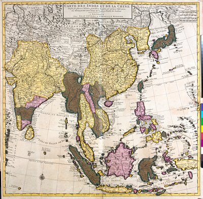 Pakistan, Intia, Nepal, Bhutan, Bangladesh, Sri Lanka, Itä-Kiina, Pohjois-Korea, Etelä-Korea, Japani, Burma, Thaimaa, Laos, Vietnam, Kambodža, Indonesia, Filippiinit, Malesia. tekijältä Guillaume Delisle