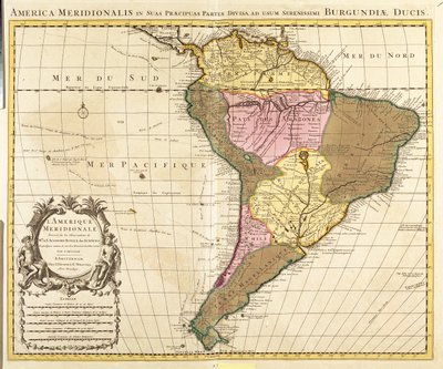 Panama, Argentiina, Bolivia, Brasilia, Chile, Kolumbia, Ecuador, Ranskan Guayana, Guyana, Paraguay, Peru, Suriname, Uruguay, Venezuela, Paraguay, Brasilia, Chile ja Venezuela. tekijältä Guillaume Delisle