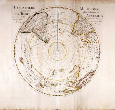 Näkymä etelänavalle Atlas Guillaume Delisle (1675-1726), maantieteilijä tekijältä Guillaume Delisle
