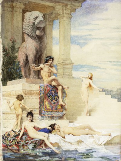 Norsunluuhuilu: La Flute d"Ivoire, 1876 tekijältä Guillaume Dubufe
