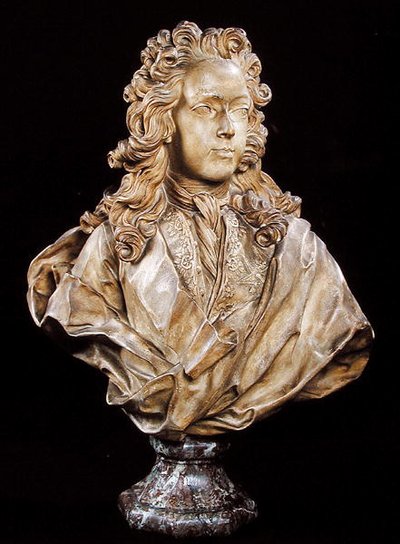 Ludvig XV:n rintakuva (1710-74) tekijältä Guillaume I Coustou