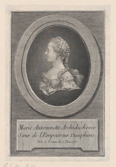 Marie Antoinette, prinsessa, 1770. tekijältä Guillaume Phillipe Benoist