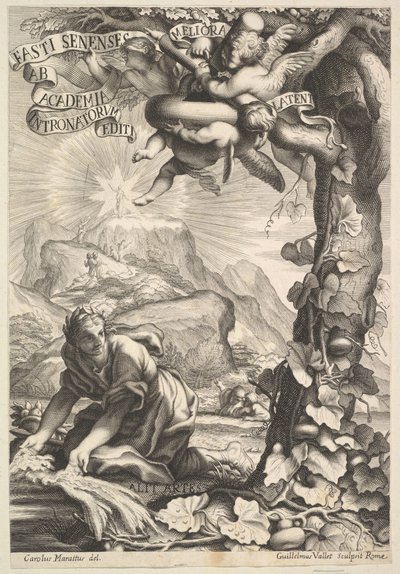Fasti Senenesen etulevy, 1645-1704. tekijältä Guillaume Vallet