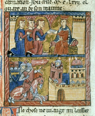 Sanansaattajat toivat kirjeen keisari Manuel I Comnenelta Jerusalemin Amaury I:lle - Bilbeisia piirittävät risteilyt tekijältä Guillaume de Tyr